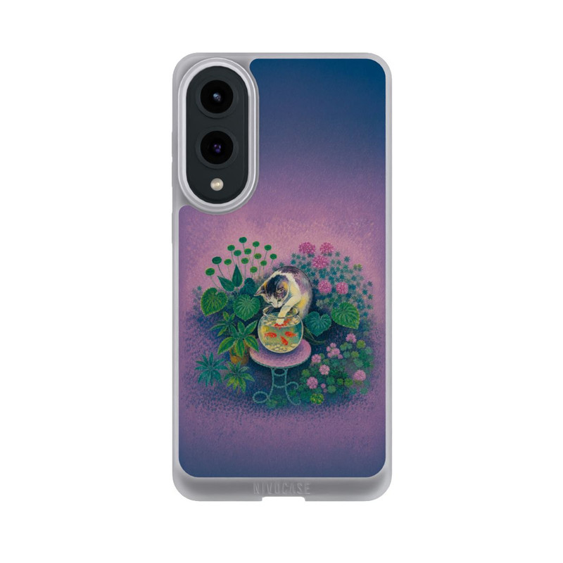 Galaxy S25 Edge NIVOpure Poisson rouge de Matisse avec chat pêcheur avec l'IA