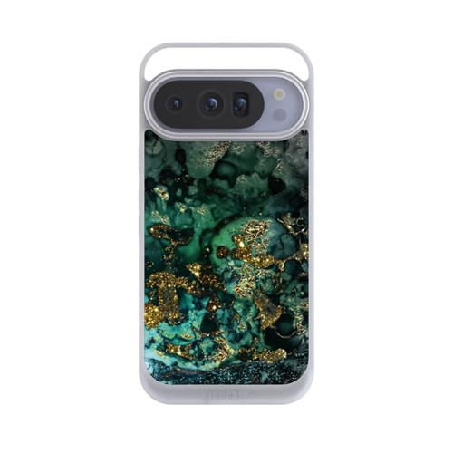 Google Pixel 10 Pro NIVOpure Cyan Glitzer Marmorlook