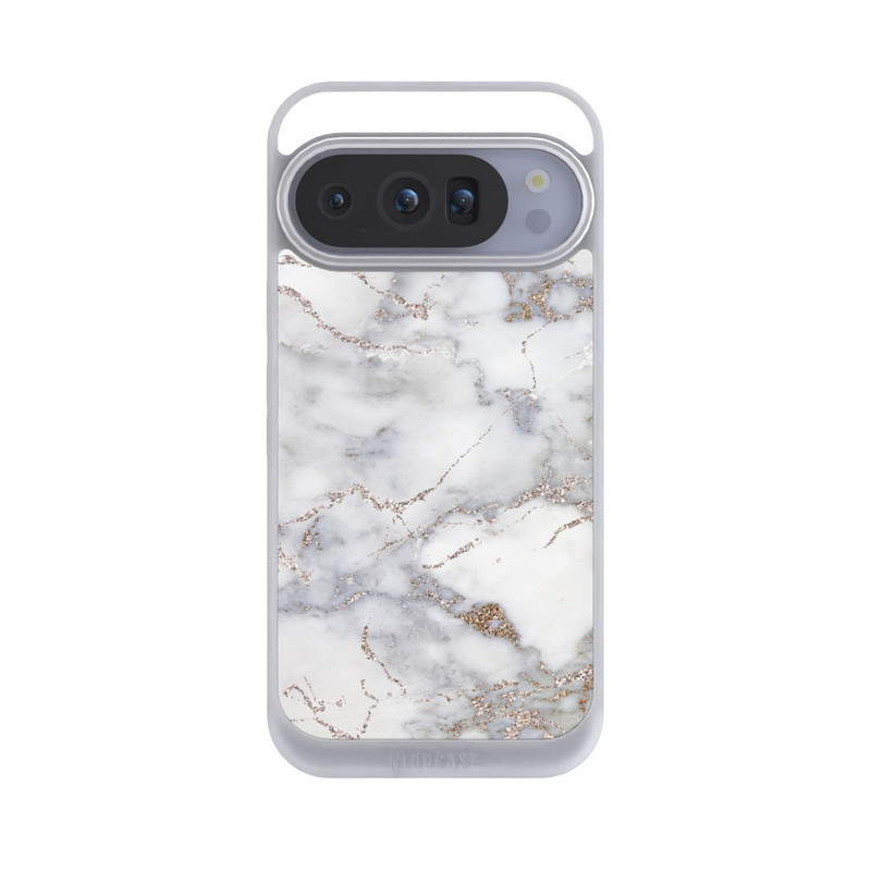 Pixel 10 Pro NIVOpure Silberglitzer Marmorlook