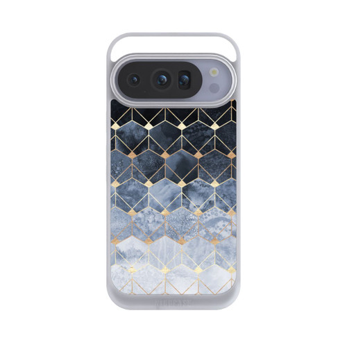 Google Pixel 10 Pro NIVOpure Blaue Sechsecke und Diamanten Golddruck