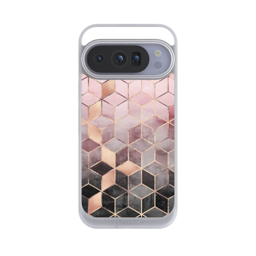 Google Pixel 10 Pro NIVOpure Pink-grauer Farbverlauf Würfel Druck