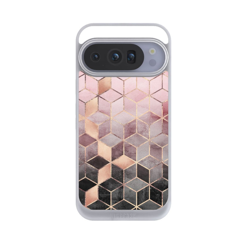Pixel 10 Pro NIVOpure Pink-grauer Farbverlauf Würfel Druck
