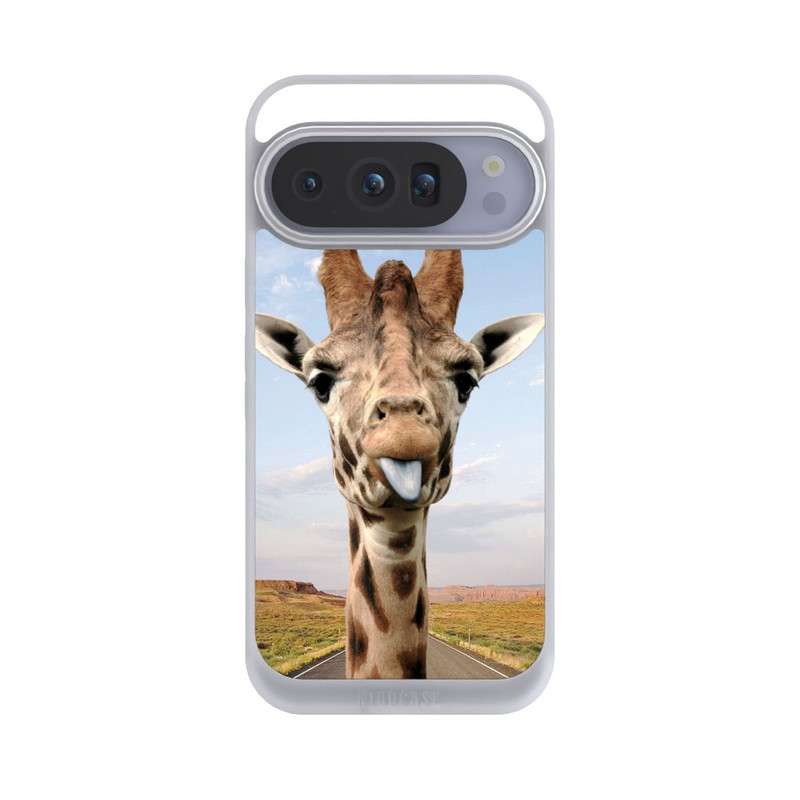 Pixel 10 Pro NIVOpure Giraffe auf der Straße