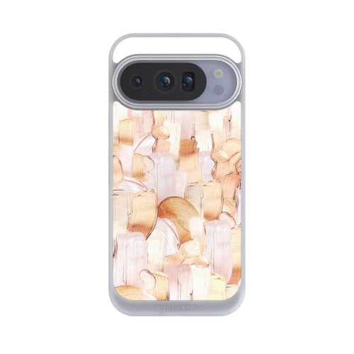 Google Pixel 10 Pro NIVOpure Weiß/Gold Pinsel Muster