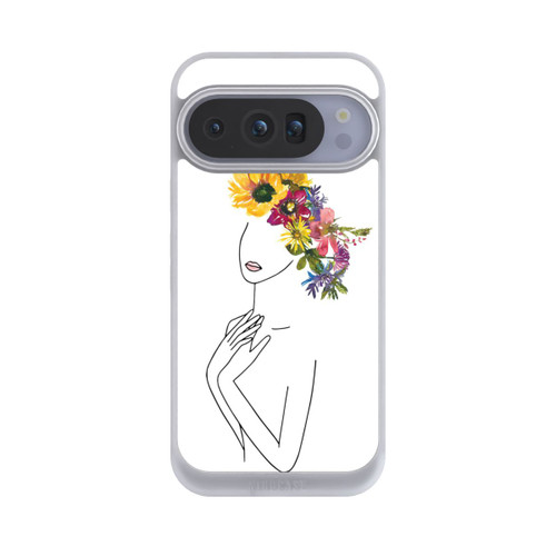 Google Pixel 10 Pro NIVOpure Line Art Frau mit Blumenkrone