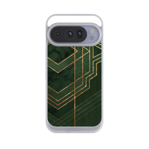 Google Pixel 10 Pro NIVOpure Dunkelgrün gemustert Goldene Streifen