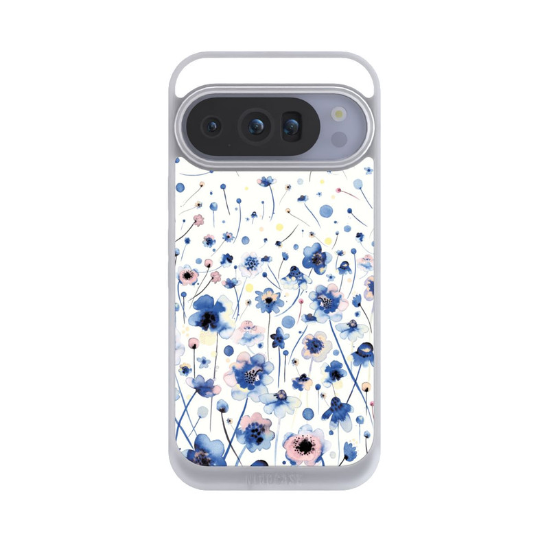 Pixel 10 Pro NIVOpure Watercolor Ink Blue Flowers