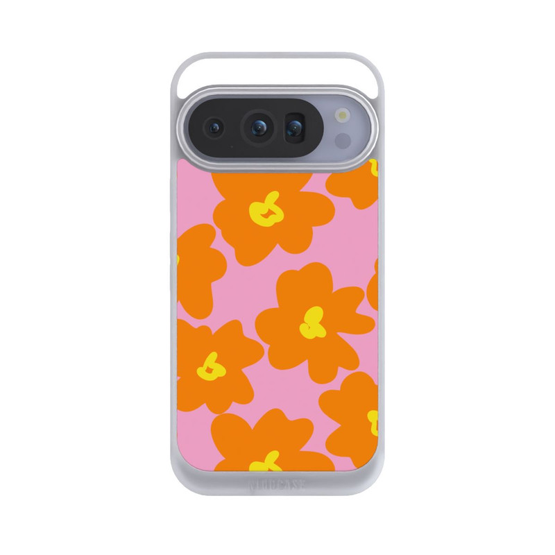 Pixel 10 Pro NIVOpure Retro Blumenmuster Pink und Orange