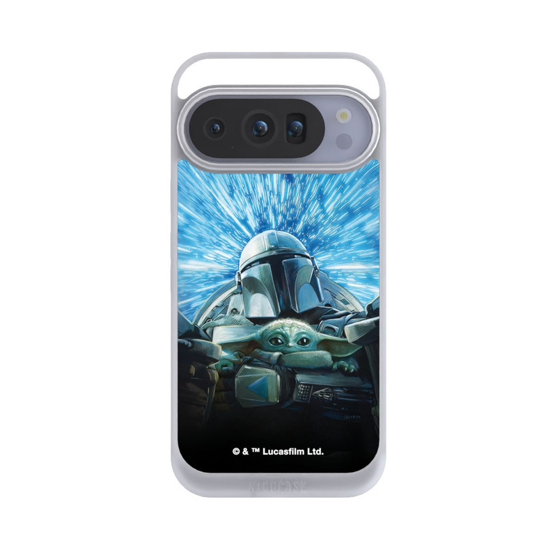 Pixel 10 Pro NIVOpure Grogu und Mando fliegen blau