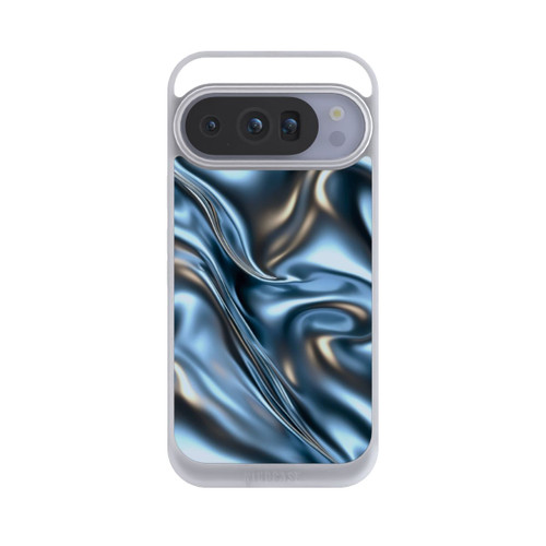 Google Pixel 10 Pro NIVOpure Glänzender Stoff Chrome Metallic Blau mit KI