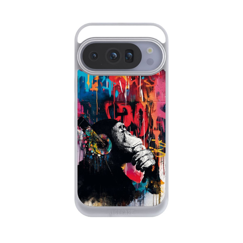 Pixel 10 Pro NIVOpure Affe Stereo Kopfhörer Graffiti Street Art Blau