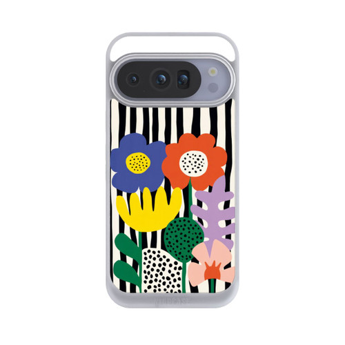 Google Pixel 10 Pro NIVOpure Flowers Striped Background