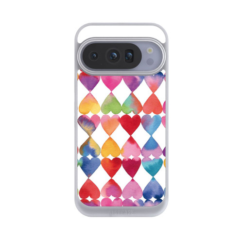 Google Pixel 10 Pro NIVOpure Colorful Watercolor Hearts Pattern