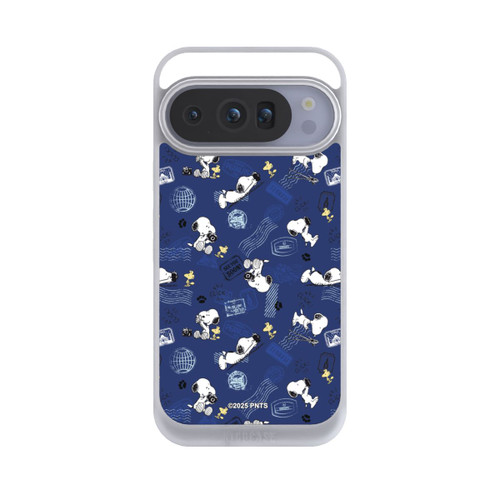 Google Pixel 10 Pro NIVOpure Peanuts Travel Stamps Pattern Blue