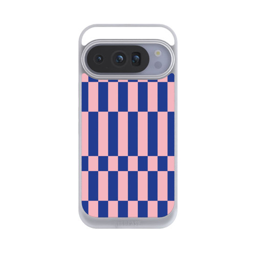 Google Pixel 10 Pro NIVOpure Checked Abstract Bold Electric Blue and Pink Color Block