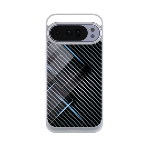 Google Pixel 10 Pro XL NIVOpure Blaue Linien auf Karbon