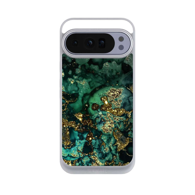 Pixel 10 Pro XL NIVOpure Cyan Glitzer Marmorlook
