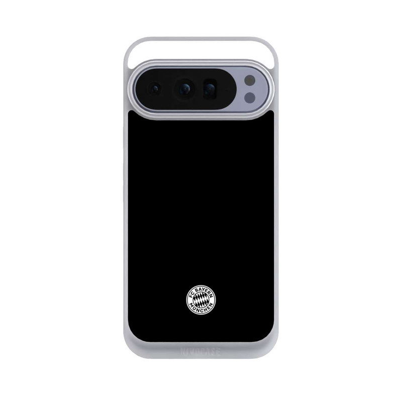 Pixel 10 Pro XL NIVOpure Klassisches FCB Logo Klein - Weiß auf Schwarz