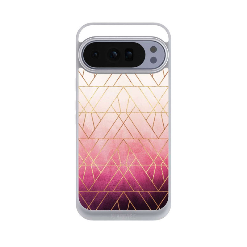Pixel 10 Pro XL NIVOpure Pink Ombre Dreiecke Golddruck