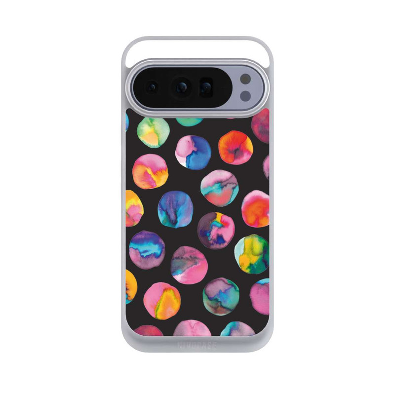 Pixel 10 Pro XL NIVOpure Bunte Tintenmurmeln Punkte Schwarz