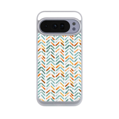 Google Pixel 10 Pro XL NIVOpure Elegantes Herbstchevron Blau Orange
