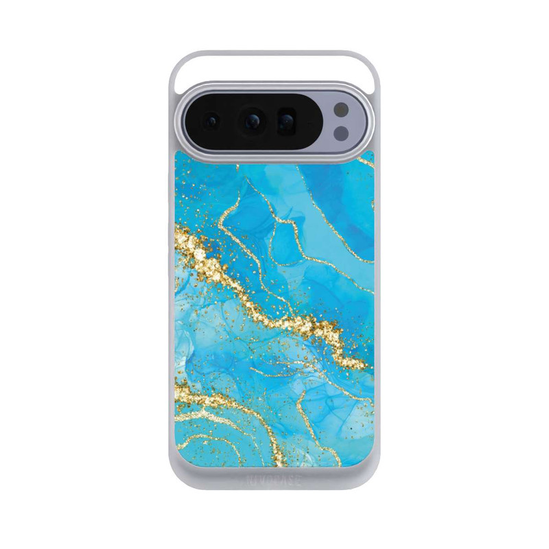 Pixel 10 Pro XL NIVOpure Türkis-goldene Tapete