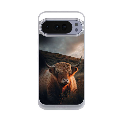 Google Pixel 10 Pro XL NIVOpure Hochland Rind mit großen Hörnern mit KI