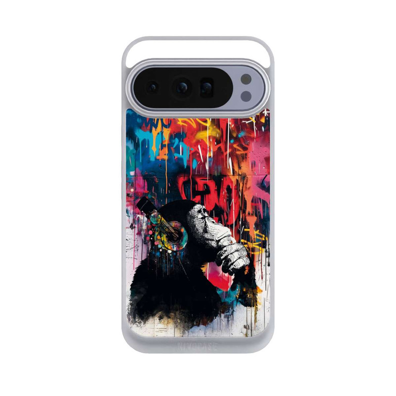 Pixel 10 Pro XL NIVOpure Affe Stereo Kopfhörer Graffiti Street Art Blau