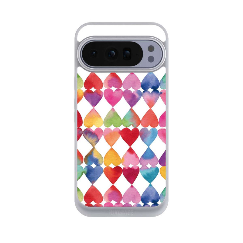 Pixel 10 Pro XL NIVOpure Buntes Herz Watercolor Muster