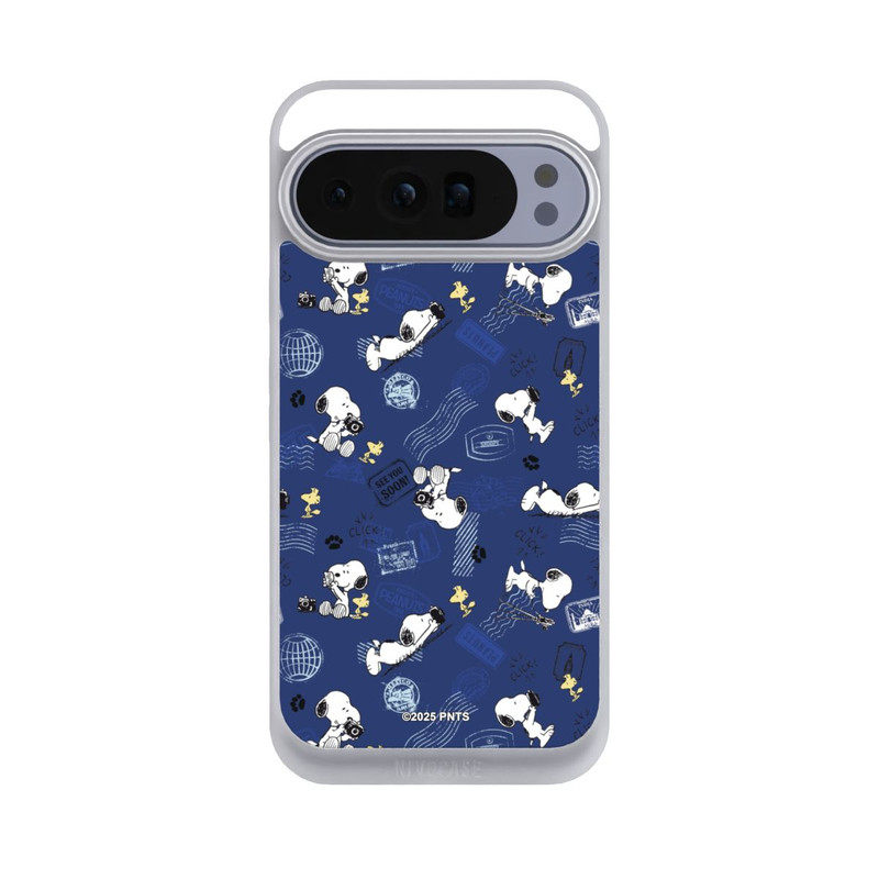 Pixel 10 Pro XL NIVOpure Peanuts Travel Stamps Pattern Blue