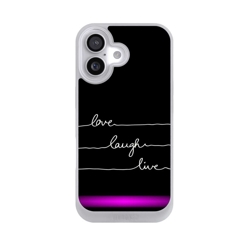 iPhone 17 NIVOpure Love Laugh Live weiß/schwarz