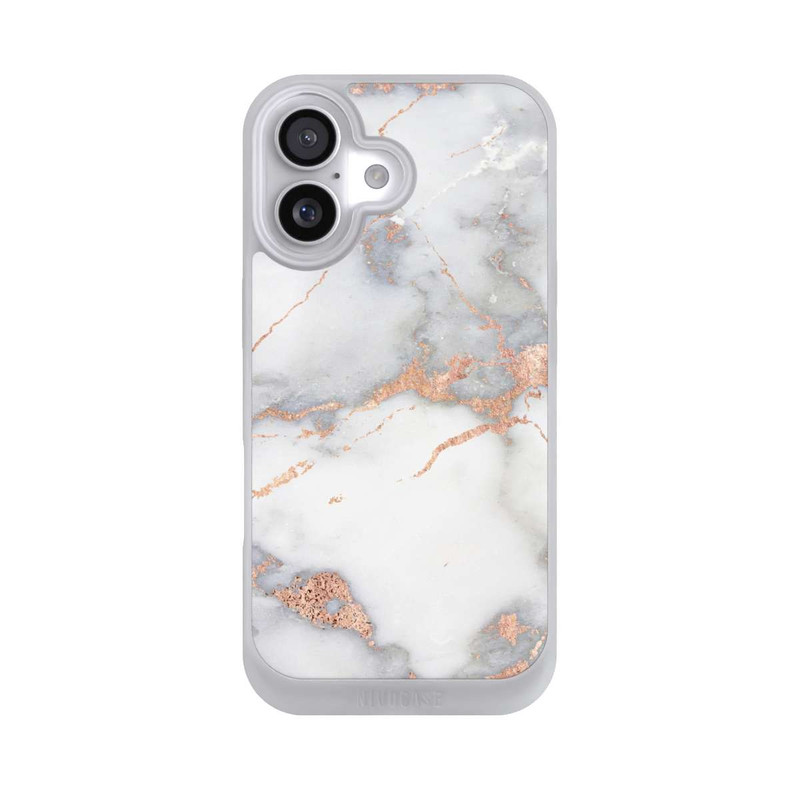 iPhone 17 NIVOpure Marbre Blanc et Doré