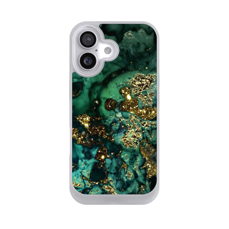 iPhone 17 NIVOpure Cyan Glitter Marble Look