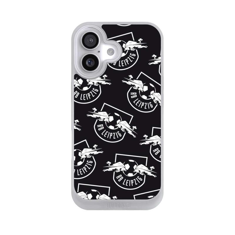 iPhone 17 NIVOpure Logos RB Leipzig white on black