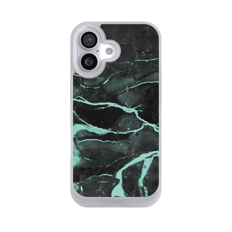 iPhone 17 NIVOpure Grauer und blauer Marmor