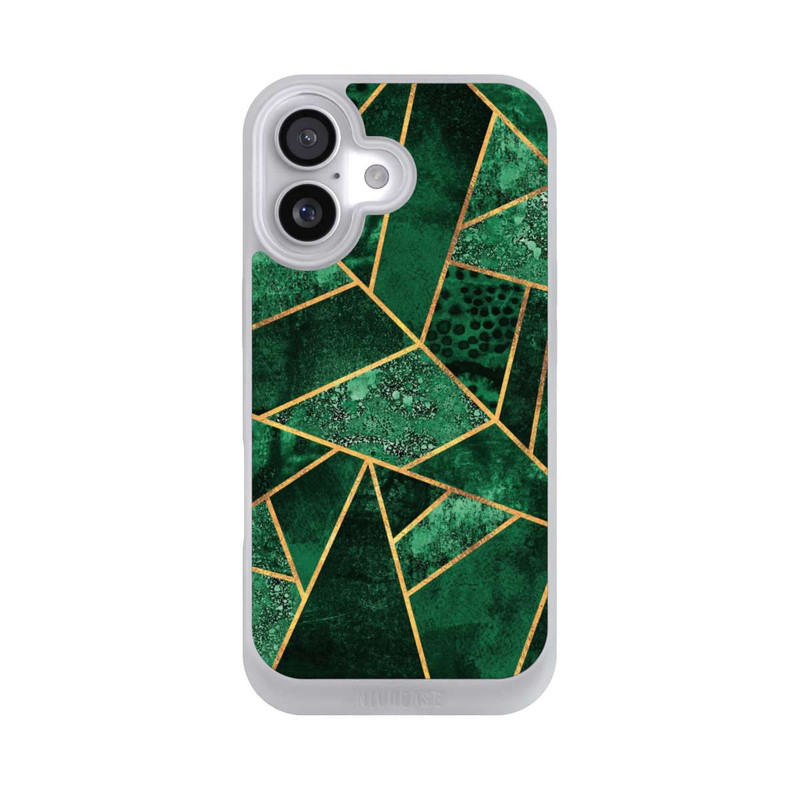 iPhone 17 NIVOpure Deep Emerald Gold Print