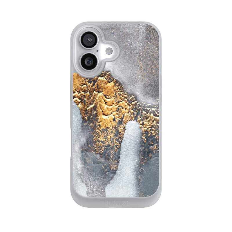 iPhone 17 NIVOpure Look béton doré pailleté