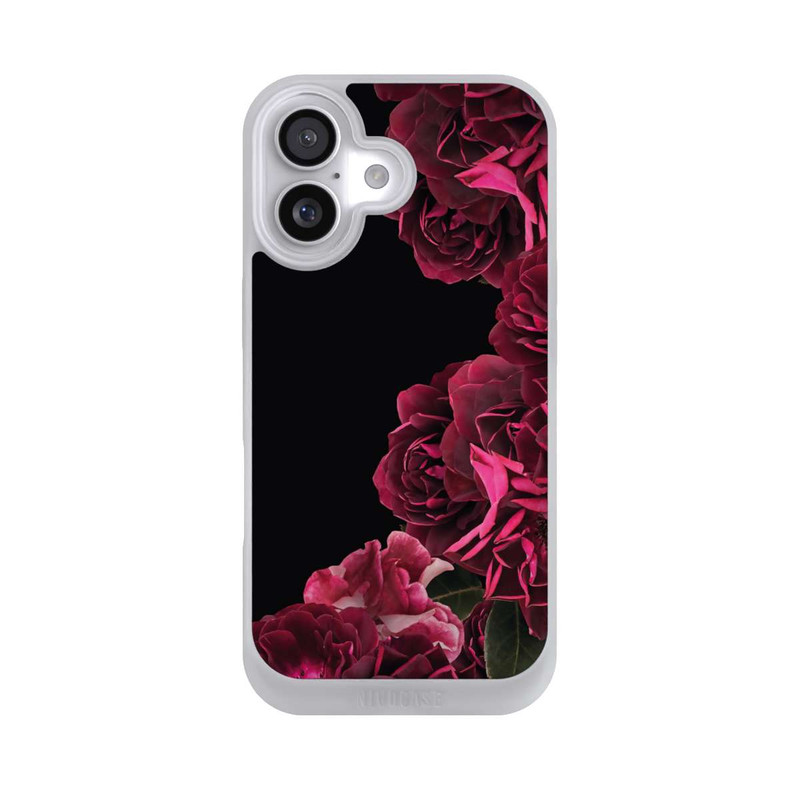 iPhone 17 NIVOpure Roses Vintage sur Fond Noir