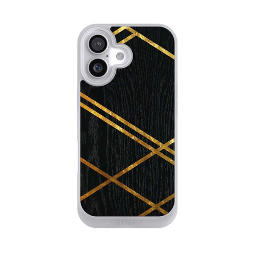  NIVOpure Schwarzes geometrisches Muster Goldene Streifen