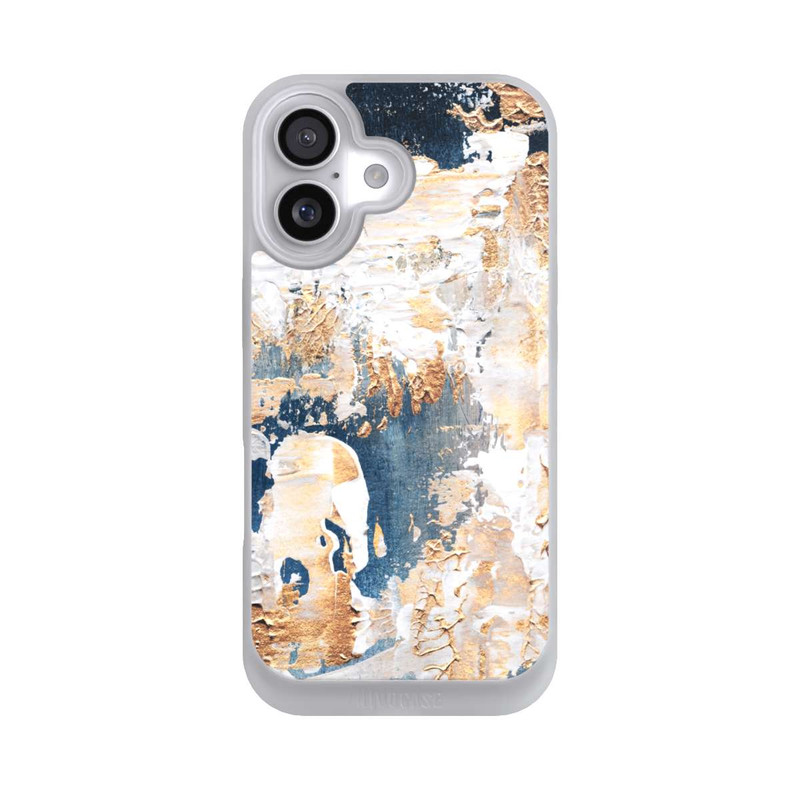 iPhone 17 NIVOpure Abstraktion Blau und Gold