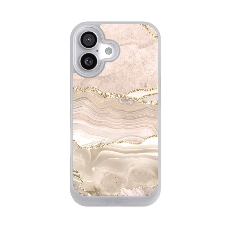 iPhone 17 NIVOpure Marmor rosa-goldene Streifen