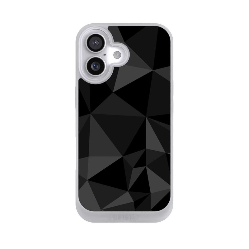 iPhone 17 NIVOpure Polygonmuster schwarz