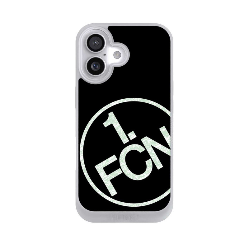 iPhone 17 NIVOpure FCN Logo Weiß Texture auf Schwarz