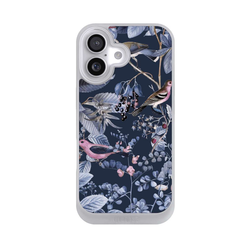 iPhone 17 NIVOpure Oiseaux et Baies Bleu
