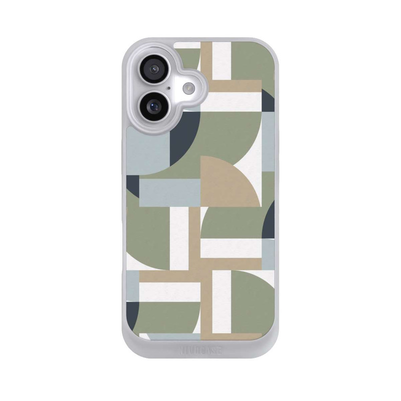 iPhone 17 NIVOpure Futuristic Bauhaus Polygons Beige