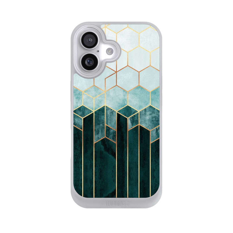 iPhone 17 NIVOpure Teal Hexagons
