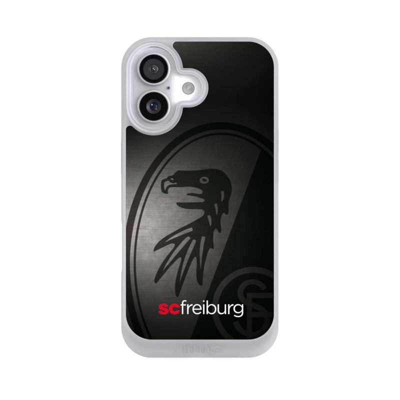 iPhone 17 NIVOpure Dot Metall Hintergrund mit dem Schriftzug SC Freiburg