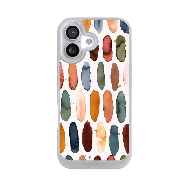 iPhone 17 NIVOpure Traits d'aquarelle Minéral Terracotta