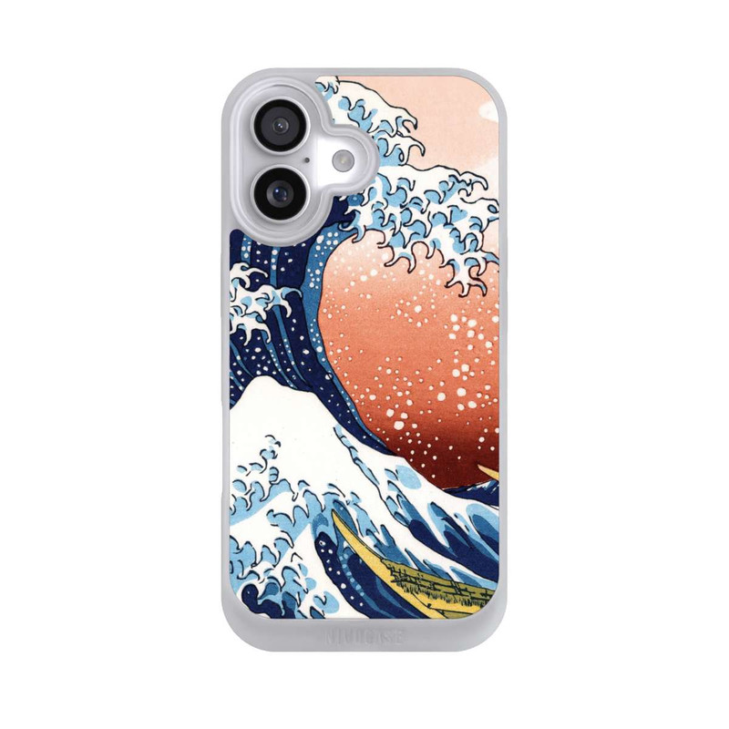 iPhone 17 NIVOpure Kanagawa Wave with red background