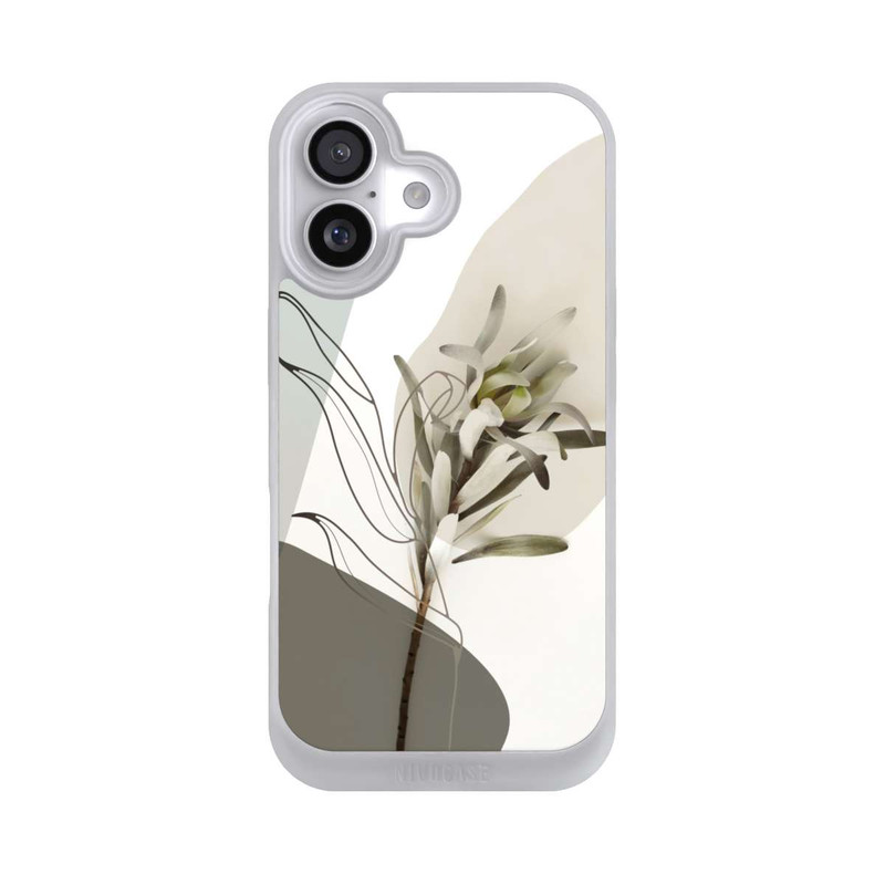 iPhone 17 NIVOpure Boho Line Art Olivgrün